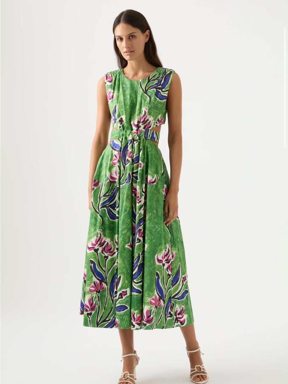 Aje Zorina tie midi dress